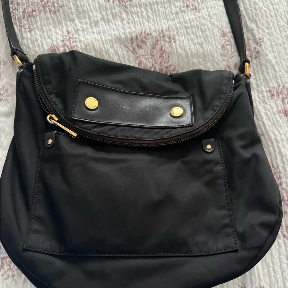 Marc Jacobs Black Crossbody Bag with Gold Details. No holes or tears. See pics